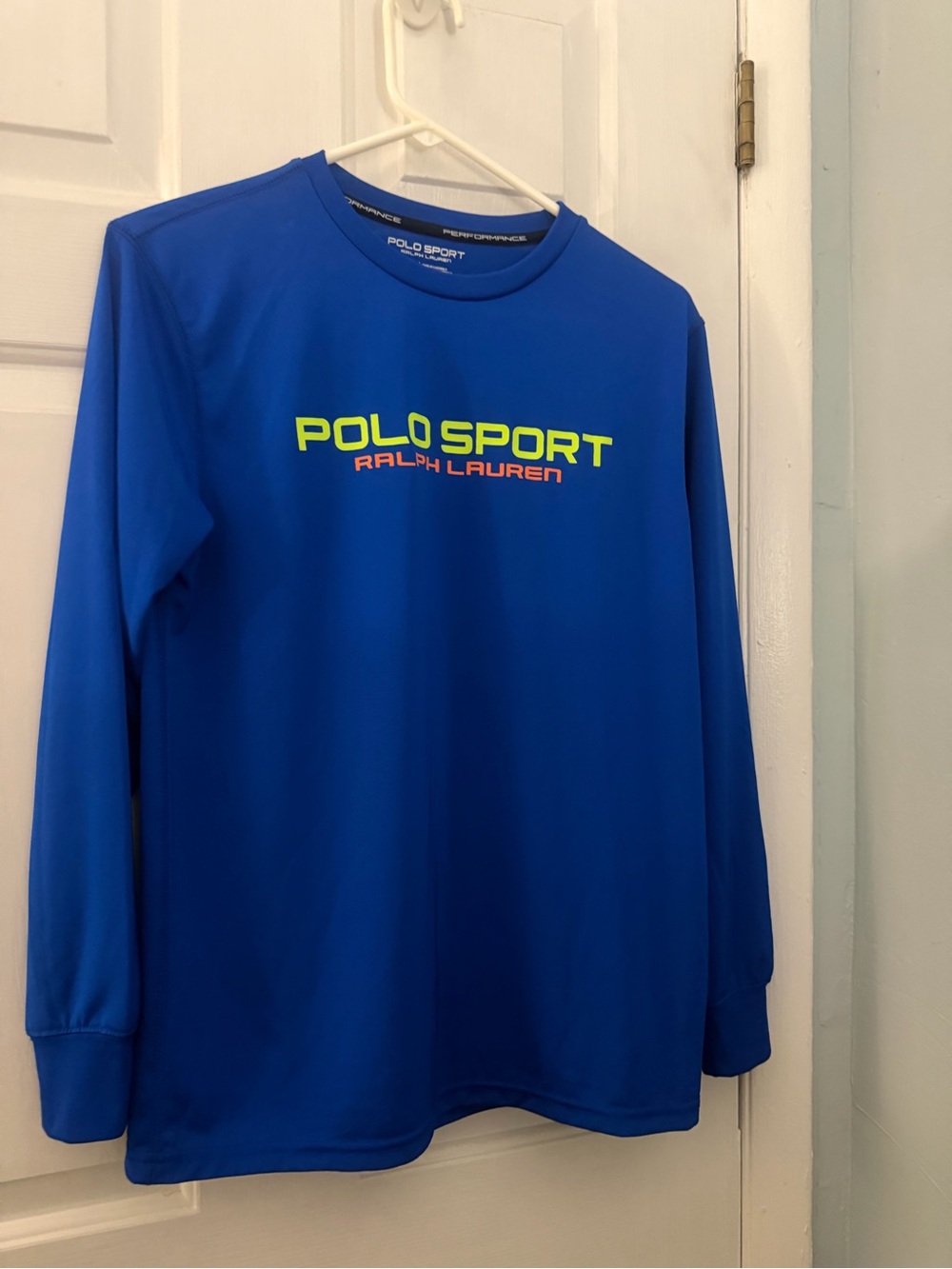 Polo Sport Ralph Lauren Men’s Large Blue Performance Long Sleeve Shirt